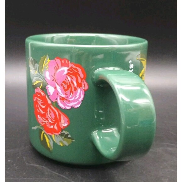 STARBUCKS BAN.DO HOLIDAY 2018 LIMITED EDITION GREEN FLORAL CERAMIC MUG 12 OZ - Picture 4 of 8